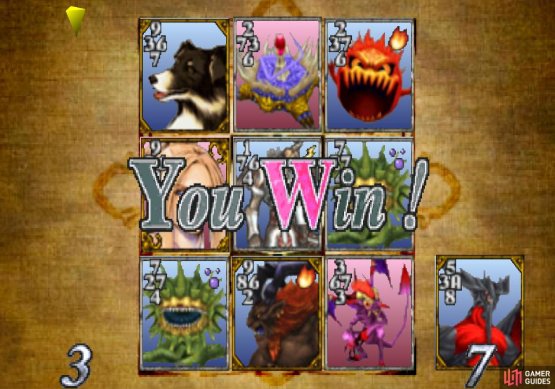 Defeat Watts at a game of cards