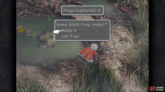 You&rsquo;re able to see the gender of the frog upon catching it