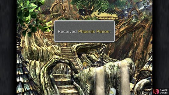 There are a number of hidden items in Cleyra, like this Phoenix Pinion