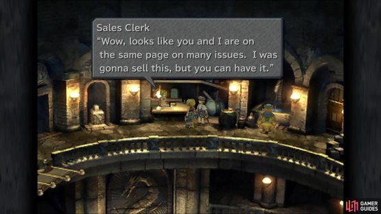 Keep agreeing with the shop clerk to receive a Meteor Card