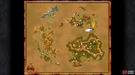 The location of Dive Spot 2 on the world map