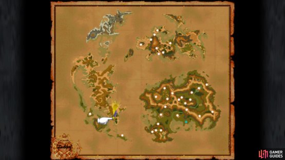 The location for Dive Spot 3 on the world map