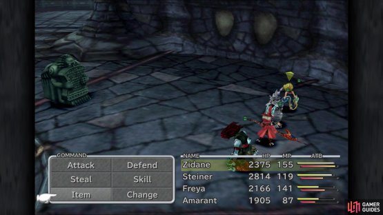 The Epitaph enemy looks like a small statue