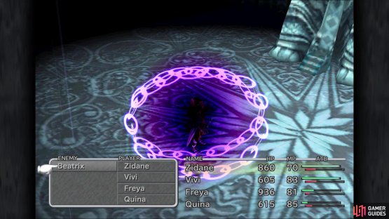 Inflicting Slow on Beatrix will allow you more turns for surviving and stealing