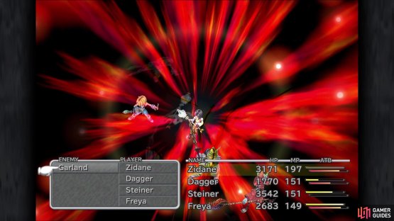 Garland will cast Flare a lot, so make sure you heal the damage
