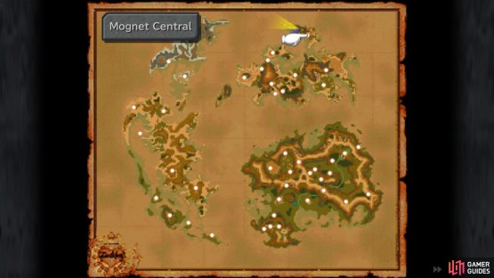 The location of Mognet Central on the world map