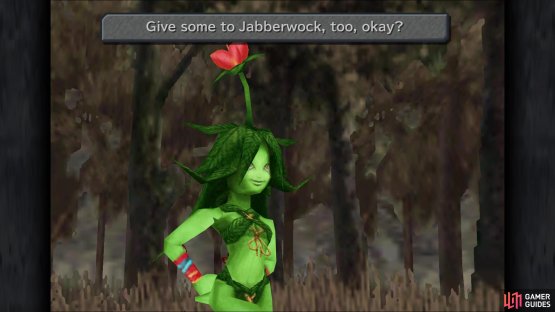 She will tell you that Jabberwock is your next Friendly Monster