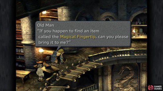 The location of the Old Man who wants the Magical Fingertip
