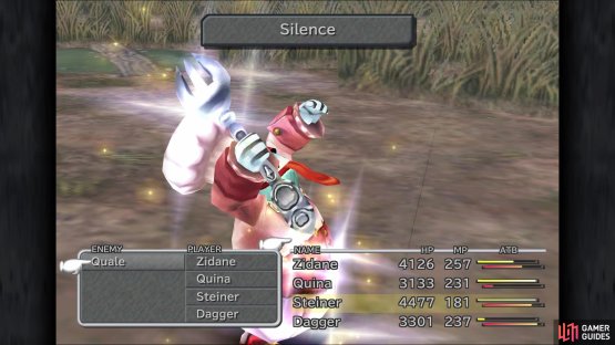 as well as protecting against the plethora of status ailments Quale can use