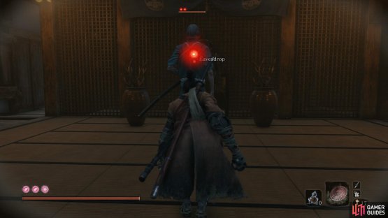 Run past him and lose alert to get behind for a Deathblow