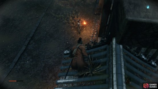 Target an enemy from a rooftop or wall