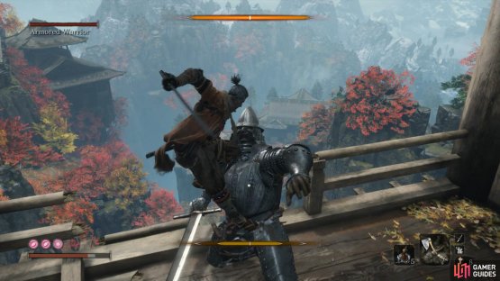 be sure to perform the Deathblow facing the edge of the bridge to push him off.