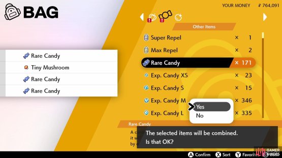 Insert 3 Rare Candy in this order&hellip;