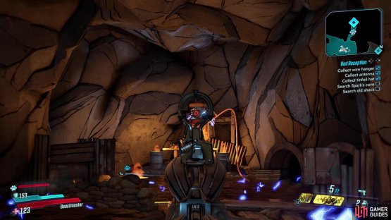 Once you&rsquo;ve entered Sparks Cave, shoot the target at back of the room to deactivate the electricity,