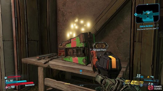 to find a Dead Claptrap laying on a table.