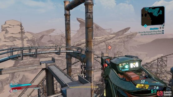 hit all the targets on the rollercoaster to unlock the door for a Red Chest.