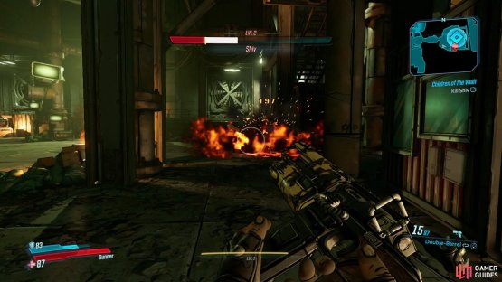 explode a Fire Barrel on Shiv to deal significant damage to him.
