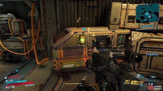 Head up to the upper level of the back room and then interact with the generator to supply electricity,