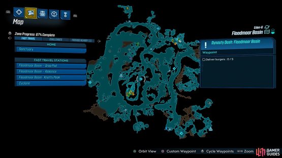 and deliver it to the five locations that are shown on the map.