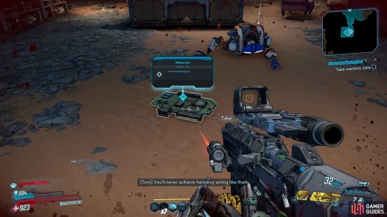 and then collect the memory core from the ground.