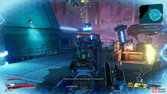 Rax can be found at the back of the area,