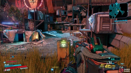 The second Typhon Log can be found overlooking the right side of the Apollyon Transit Station,