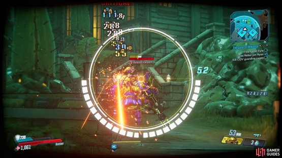 Use Corrosive weapons against the Badass Enforcer