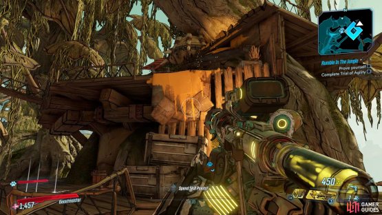 Once you&rsquo;ve entered Kingdom of Bobo The Great, use the climbable area to the right and use the bridges to sprint to the waypoint,