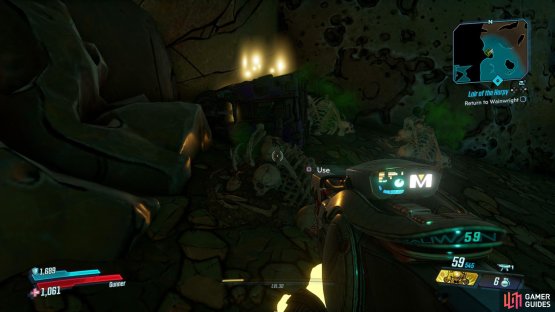 the Dead Claptrap is situated in the corner.