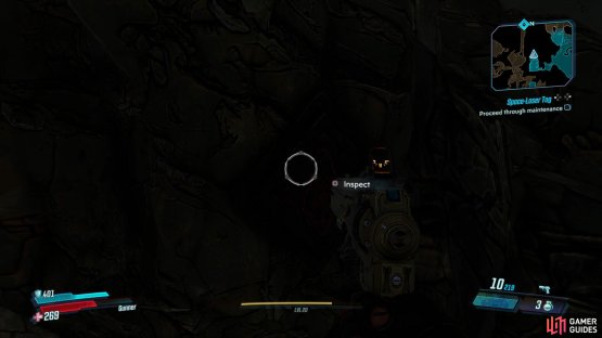 then look for a small cave to the left.