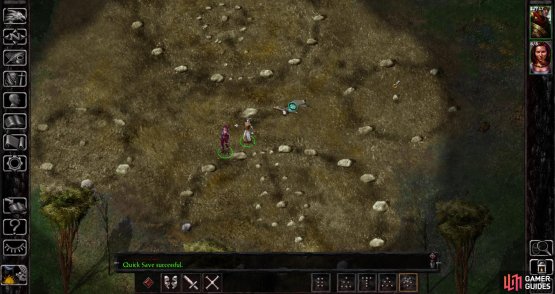 Return to the site of the fight and loot Gorion’s corpse and the bodies of the foes he vanquished.