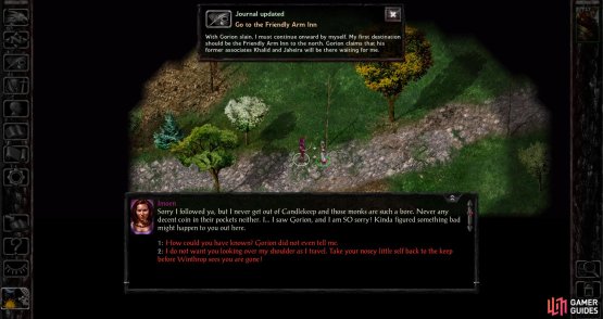 After the dawn breaks, Imoen will join your party.
