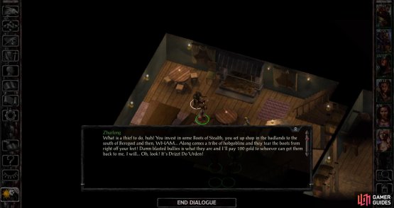 Talk to Zhurlong and he&rsquo;ll complain about some Hobgoblins who stole his boots&hellip; he&rsquo;ll also swipe some of your gold.