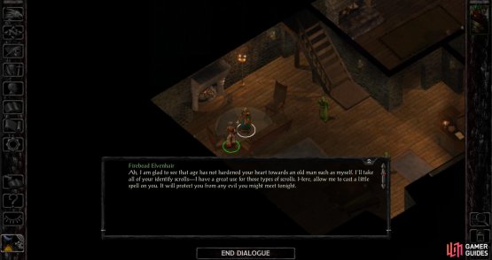 Return the scroll to Firebead for an honestly underwhelming reward.
