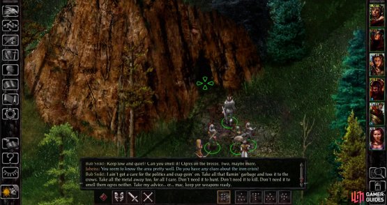 Find a cave southwest of the center of the map