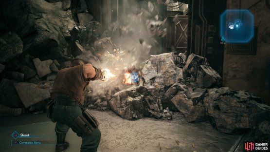 it means there&rsquo;s some debris nearby that Barret can destroy.