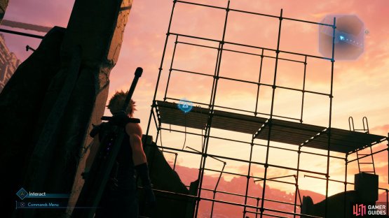 Use your grapple gun to reach an elevated ledge,