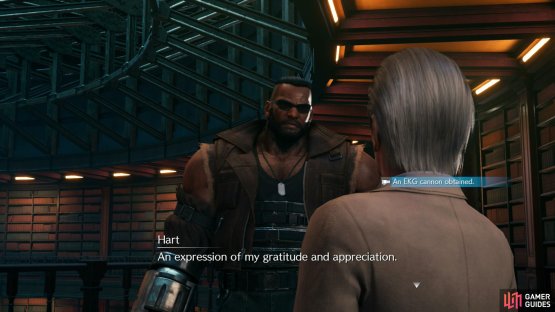 and when Barret&rsquo;s reaction is negative, he&rsquo;ll give you the EKG Cannon.