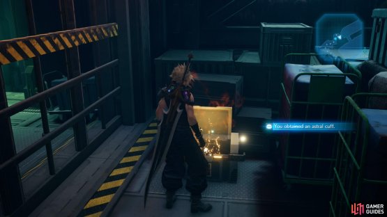 Loot a chest to obtain some Astral Cuff armor.