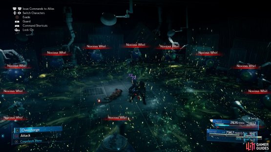At some point during the fight the Brain Pod will use a Flash Bang attack, summoning a host of fellow Brain Pods.