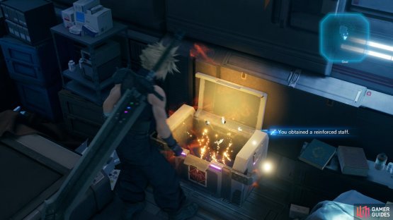 Loot a chest in Aerith&rsquo;s room to score a Reinforced Staff,