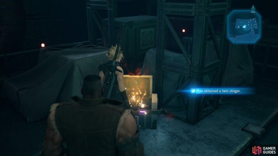 Grab the Twin Stinger weapon out of a chest,