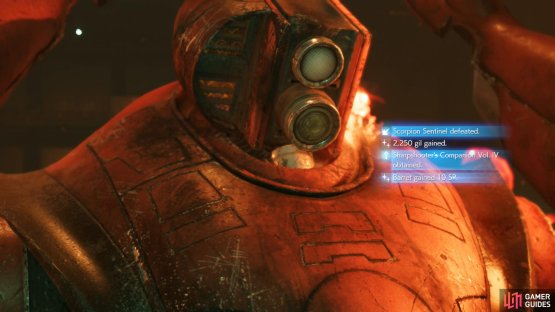For defeating Scorpion Sentinel you&rsquo;ll acquire  the Sharpshooter&rsquo;s Companion Vol. IV Manuscript.