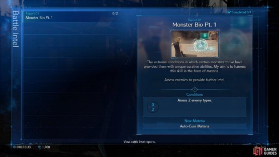 This will open the Battle Intel option in the main menu - fortunately the feats Chadley wants you to perform are tracked whether you&rsquo;ve unlocked them yet or not.