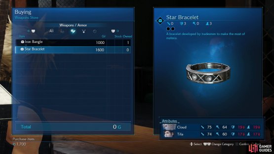 You can also now use his shop to buy armor and accessories.