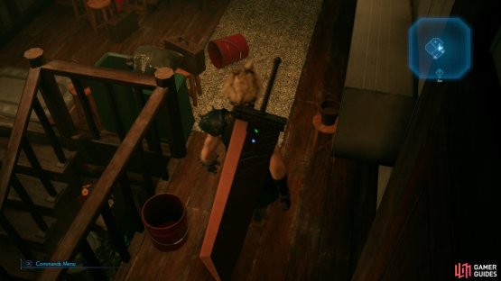 At night, try to sneak out of Aerith’s house without bumping into any of the clutter in the hallway.