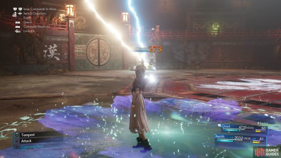 then finish off the machine with Aerith.