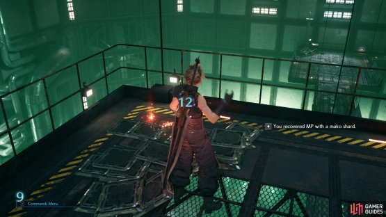Smash Shinra Boxes to recover MP.