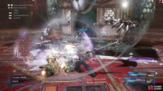 Be sure to use &ldquo;Triple Slash&rdquo; to kill the Tonberrys as quickly as possible.