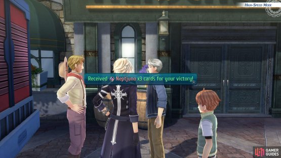 Beat Fred at a game of Vantage Masters in Vesta Street to acquire the Neptjuno Card,